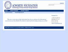 Tablet Screenshot of acworthfoundation.org